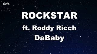 Video thumbnail of "Karaoke♬ ROCKSTAR ft. Roddy Ricch - DaBaby 【No Guide Melody】 Instrumental"