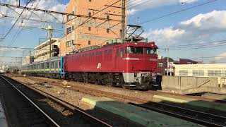 【新津配給・警笛あり】EF81 140+E131系1000番台ナハT7編成　西国分寺駅通過　2023年2月7日