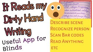 It is Reading 😦😦My Dirty Hand Writing | Can Read any sentence | Recognize Person| Best For Blinds screenshot 5