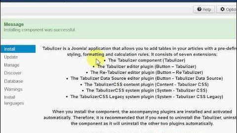 Tabulizer installation on Joomla 3.x