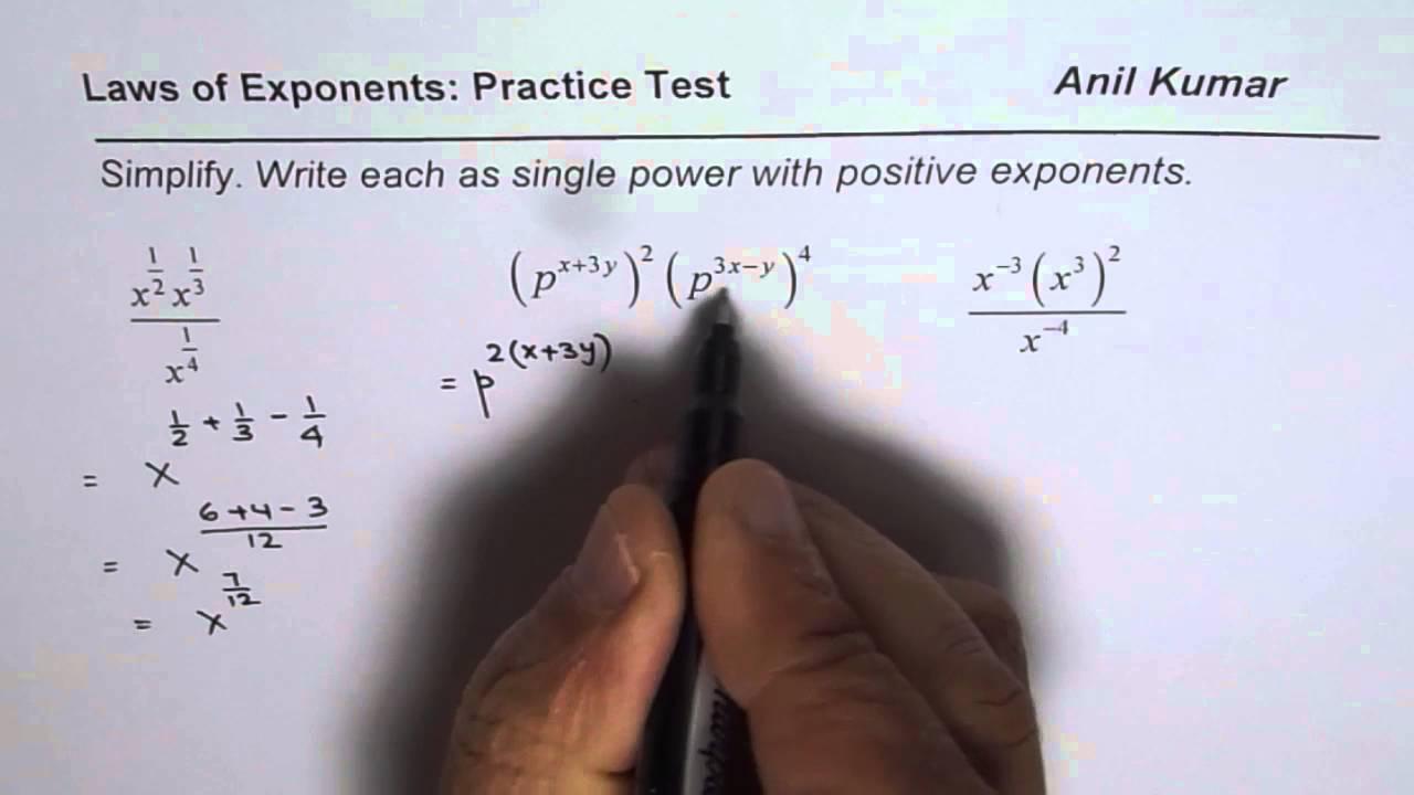 Simplify Write As Single Power With Positive Exponent YouTube