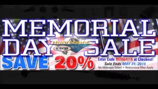 Memorial Day 20% Off Sale 2016 at HeartbeatCityCamaro.com!