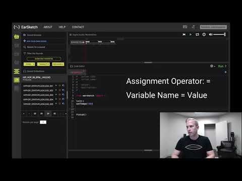 7  Variables in EarSketch   PythonVideo is generated by EarSketch