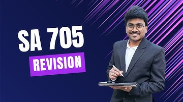 SA 705 - Modifications to opinion in auditors report - Auditing Standards revision