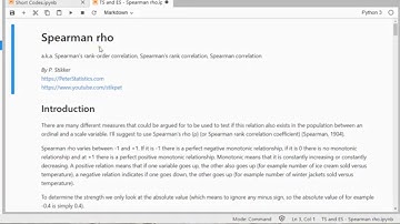 Python - Spearman Correlation (value and test)