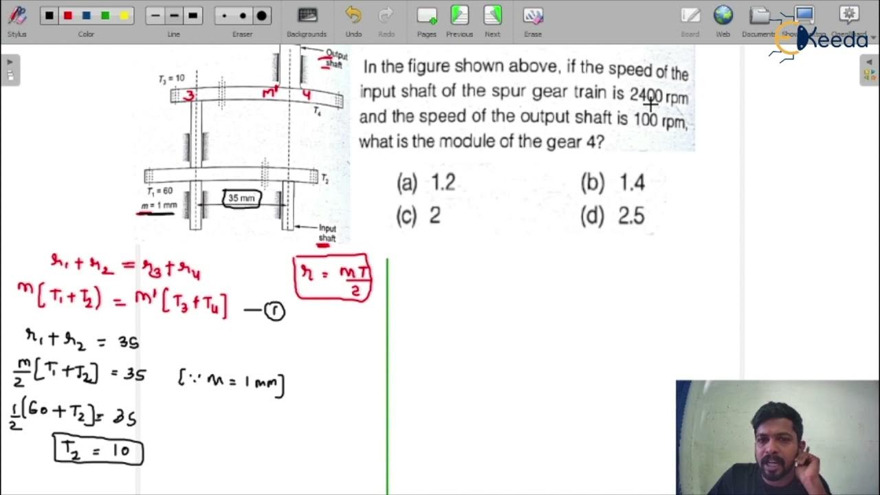 Practice Question 1 Reverted Gear Train Gear Trains GATE Theory of