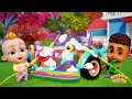 Canción de lavado de autos | Diversión con Espuma | Rimas infantiles para niños | Happy Tots
