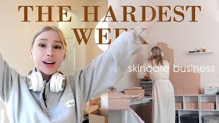 THE HARDEST WEEK - storytime, everything is going wrong - day in the life skincare business owner