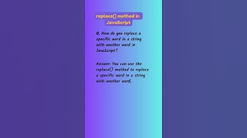 Replace method in JavaScript. #shorts
