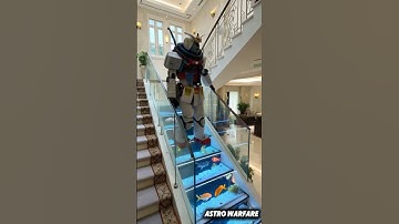 🤖💥 ASTRO WARFARE: FUNNY AI mecha robot in the house #spacewar #spaceweapons #transformers #robot