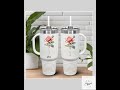 August Birthflower Tumbler: Personalized Gladiolus Travel Mug, Insulated Stainless Steel