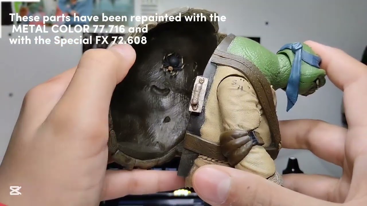 How to definetely fix/modificate the shell problem of the Leonardo as the Hunchback by Neca