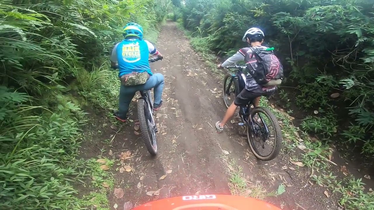 Mountain Biking at Mount Abang Bali , last part i washed out , bursting my lifelong cyst under elbow