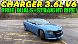 2019 Dodge Charger 3.6L V6 TRUE DUAL EXHAUST w/ STRAIGHT PIPE! Resimi