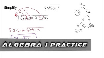 Algebra 1 Practice - Simplifying a Square Root with Variables (Example 3)