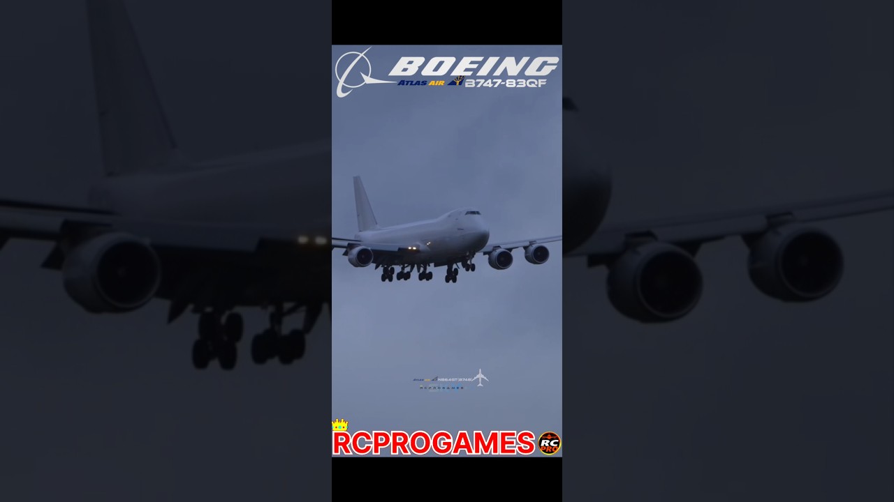 Giant Boeing 747 Cargo Plane Powerful Landing 🛬 | Heavy Aircraft Touchdown