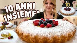 TORTA 10 ANNI INSIEME Crostata Morbida Crema e Frutti di Bosco Facile