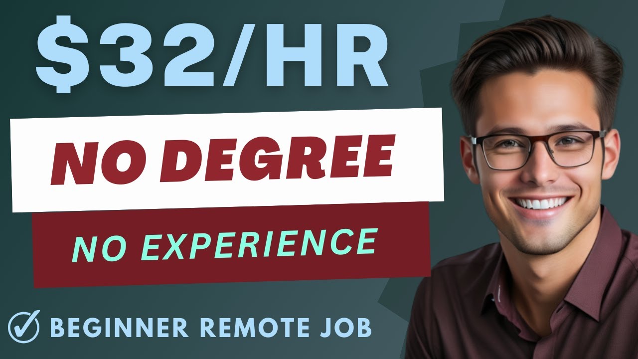 $32/hr No Degree No Experience Required Remote Job | Beginner Easy Work From Home Jobs 2024