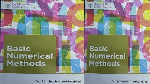 Calicut University B. Com &BBA3rd sem|||Basic Numerical Methods Chapter 1... PART 1