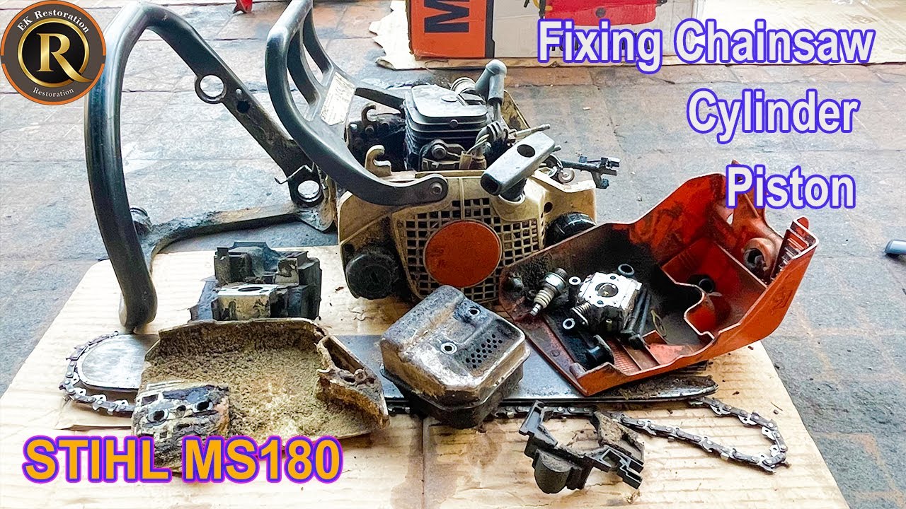 Fixing Chainsaw STIHL MS180 / Change Cylinder and Piston / Repair Chainsaw  