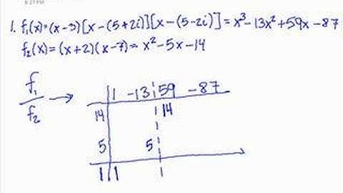 Detached Coefficient General Polynomial Division  Part 1