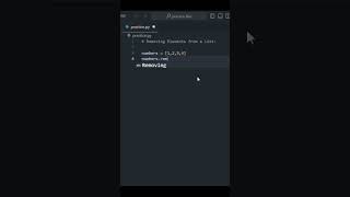 Removing Elements | #python #pythonprogramming  #coding #learnpython #pythonforbeginners