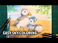 How i color sunrise sky in 10 mintues 2x speed