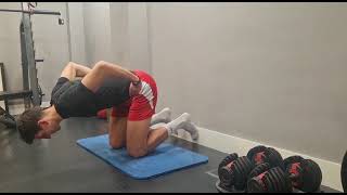 Nordic Hip Hinge with feet on wall (8)