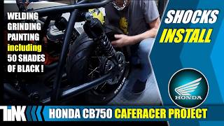 Honda CB750 Cafe Racer Build | Rear End Rebuild, Shocks & Wheel — Ep.3