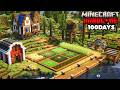 I Survived 100 Days Building the ULTIMATE FARM in Minecraft Hardcore