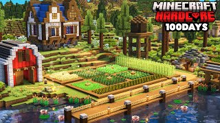 I Survived 100 Days Building the ULTIMATE FARM in Minecraft Hardcore