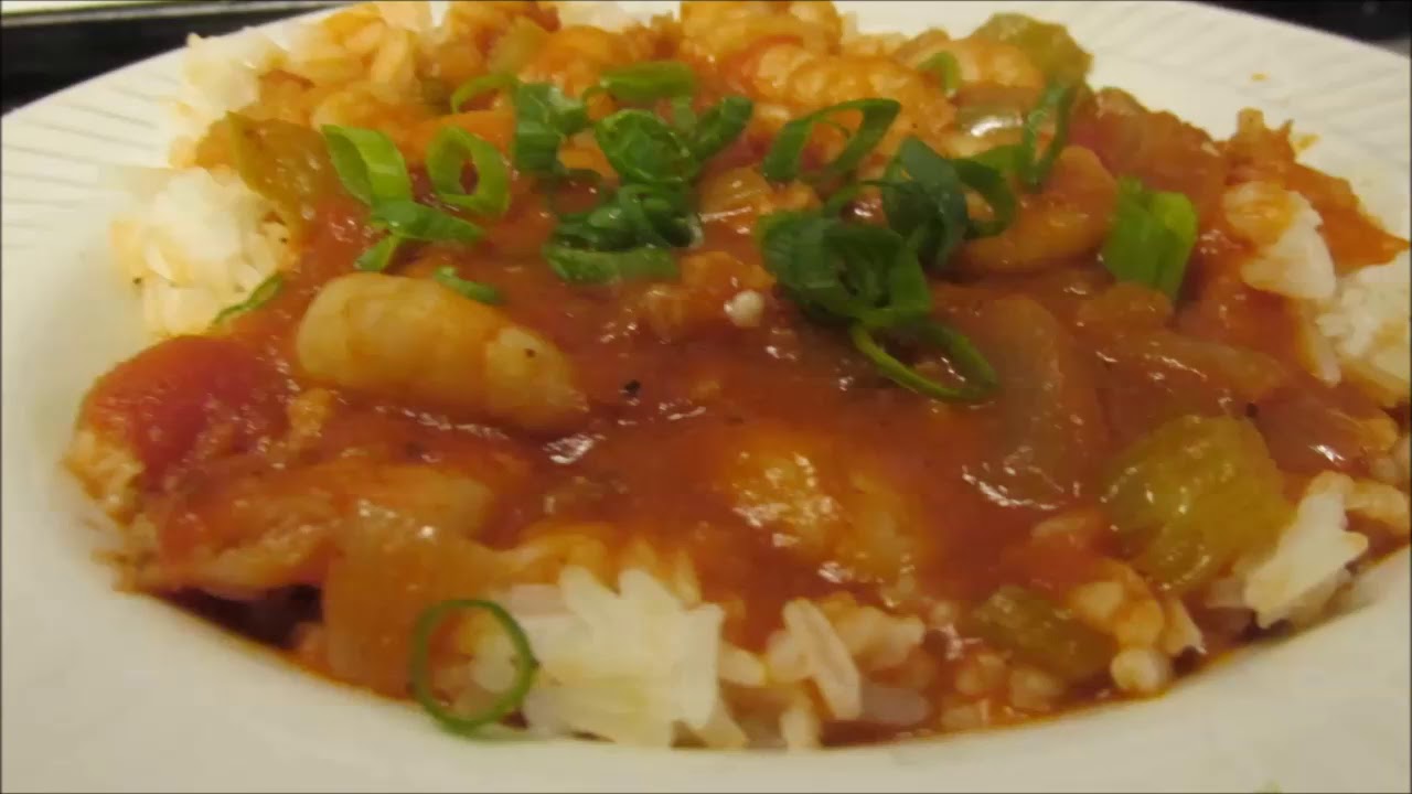 Easy shrimp and red gravy Creole style over rice YouTube
