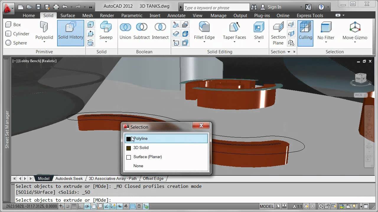 AutoCAD 2012 Offset Edge YouTube
