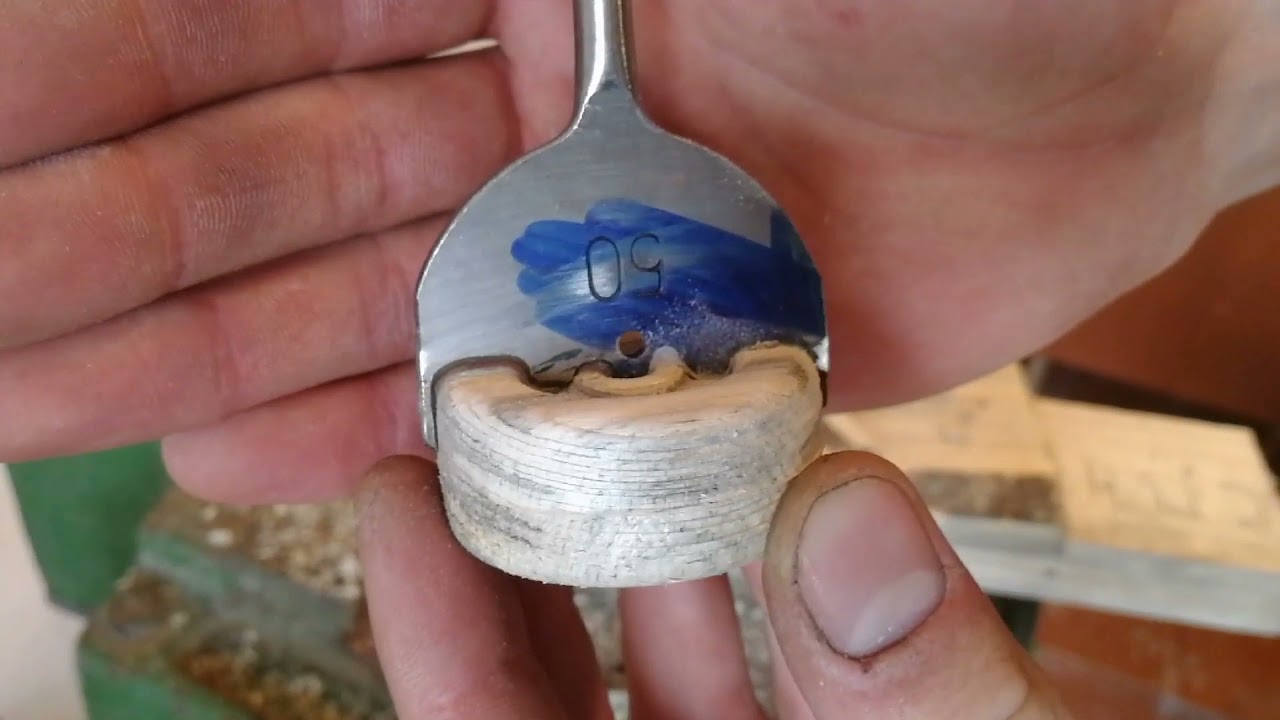 Изготовление деревянных колес на сверлильном станке перьевым сверлом ...