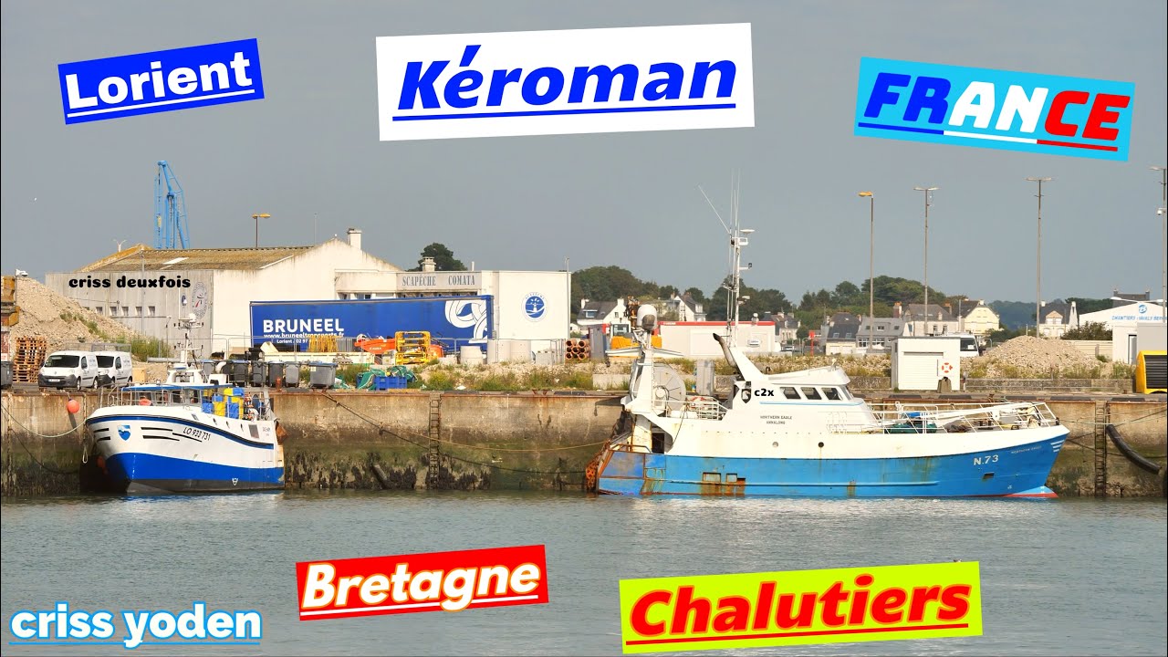 Bateaux de Pêche ; Port de Lorient Kéroman ; Chalutiers ; Morbihan ; Bretagne Sud ; France