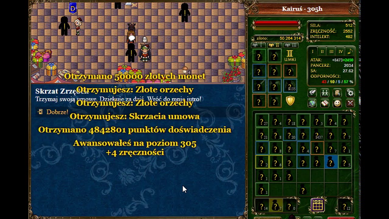 Margonem Kolos 279, 305 lvl i ulepszanie itemów +5 jak w metinie