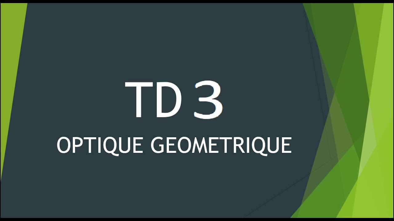 TD 3 P 1 ( Oeil )