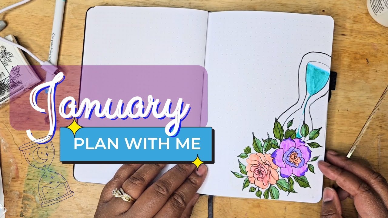 January Bullet Journal Setup 2026  Quick BuJo + Time Theme with Crayola Supertips (No Bleed‑Through)