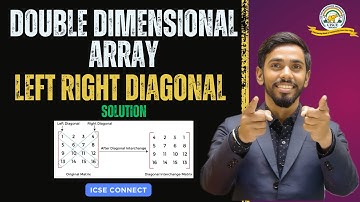 Swap Left Right Diagonal in Array | double dimensional array in java class 11 12 10
