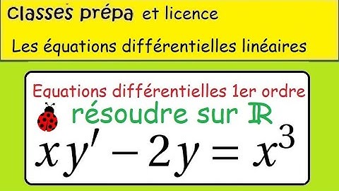 🐞 -Les équations différentielles  1er ordre  xy