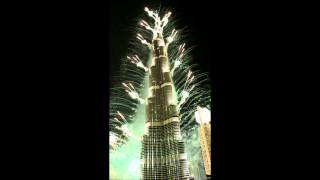 Burj Khalifa, Dubai 2014 New Year Fireworks