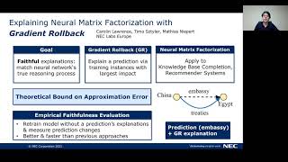 Explaining Neural Matrix Factorization with Gradient Rollback