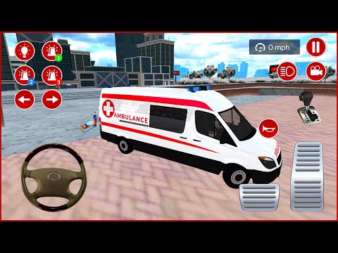 Direksiyonlu Ambulans oyunu 3D #189 American Ambulance Simulator Ambulans oyunları Android Gameplay