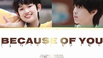 Because of You color coded lyrics by TF Family (TF 家族) Zhang Ji & Zhang Zeyu