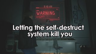 Letting The Self Destruct System Kill You - RESIDENT EVIL 2 REMAKE