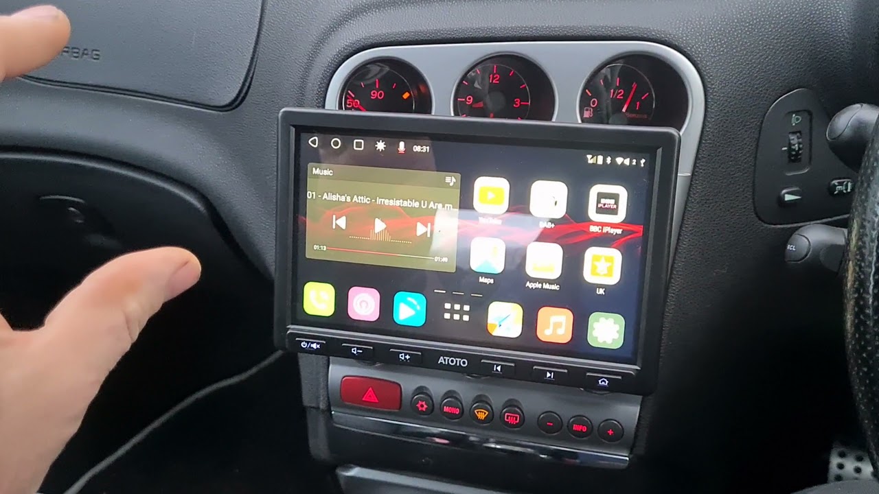 Alfa Romeo 156 GTA Stereo обновляется до стереосистемы с большим экраном ATOTO S8