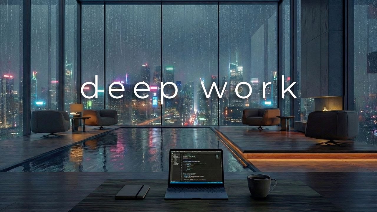 Deep Focus Session - Cinematic Ambient Music for Work & Study (Rainy City Night)