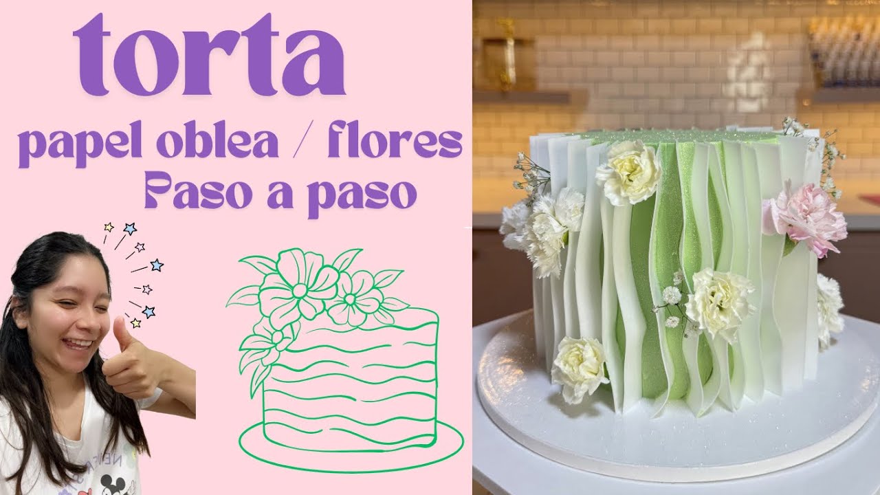 Torta con papel de arroz  tendencia