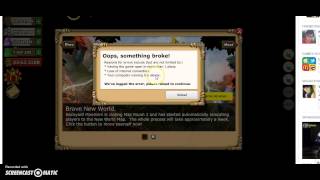 Backyard Monsters Oops, something broke! Problem