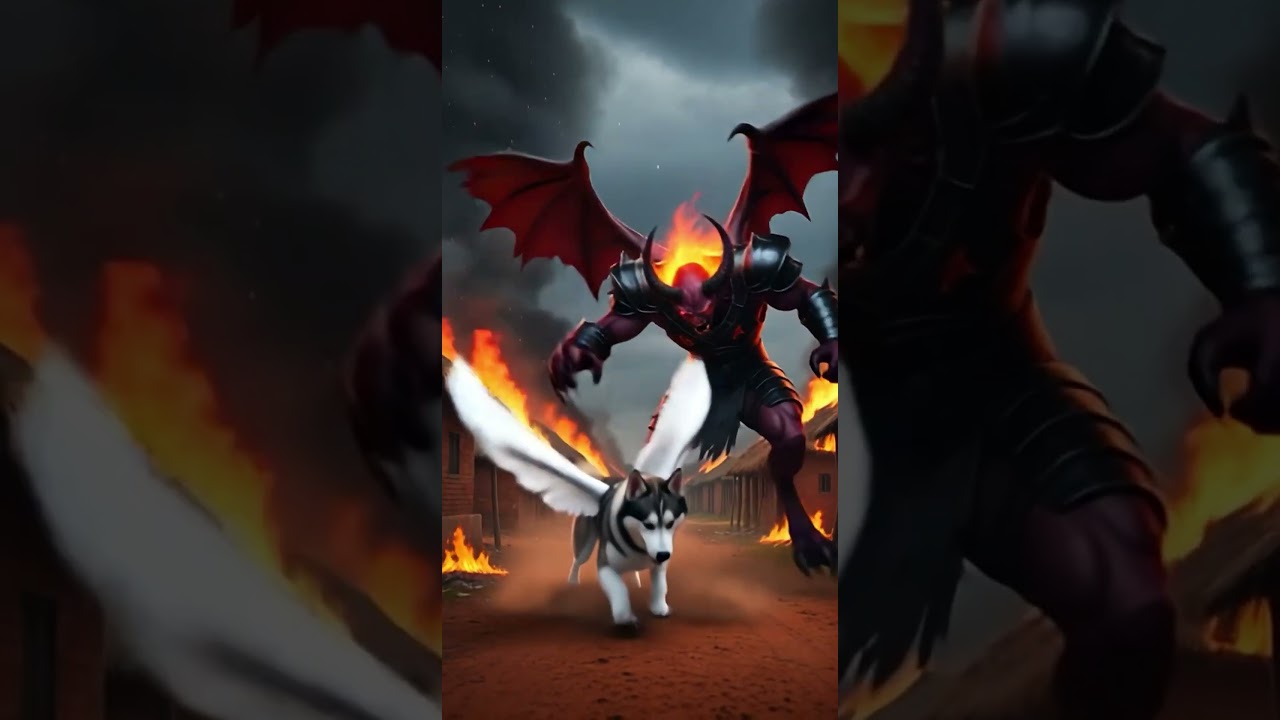 HUSKY ALWAYS HELPS EVERYONE, EVEN FIGHTING AGAINST SATAN HIMSELF